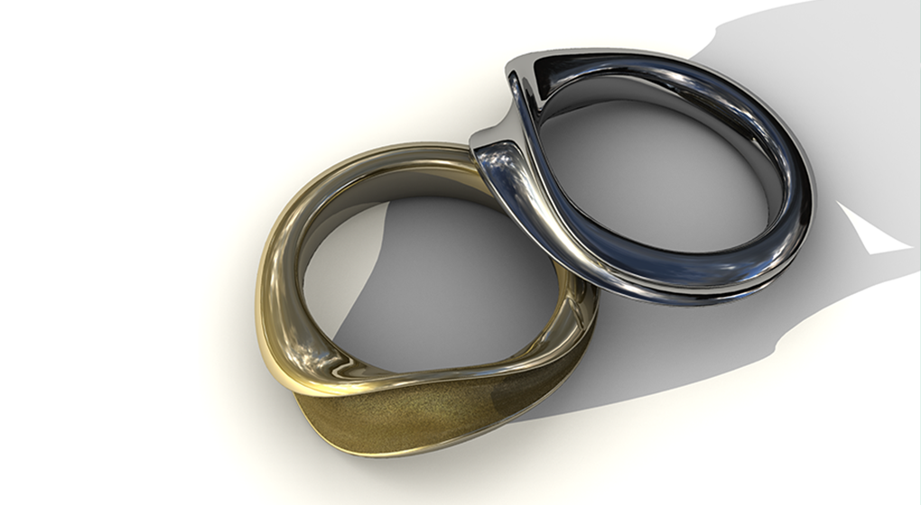 3D model of two rings.
