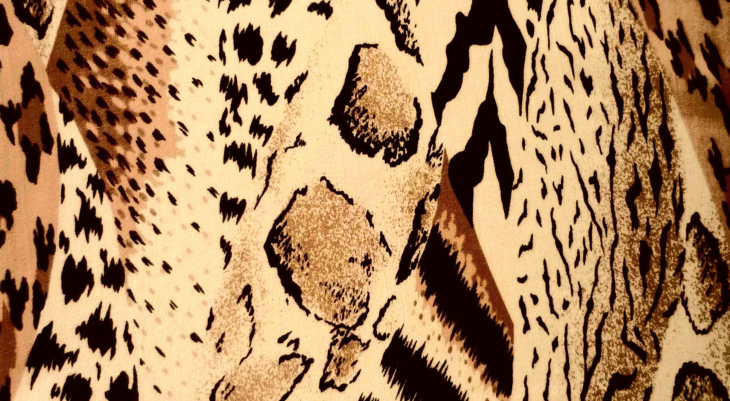 A close-up of leopard printed fabric.
