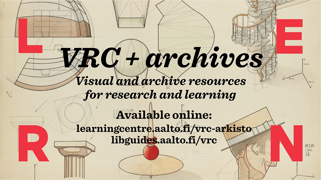 VRC + Archives pilot picture saying visual and archive resources for research and learning.