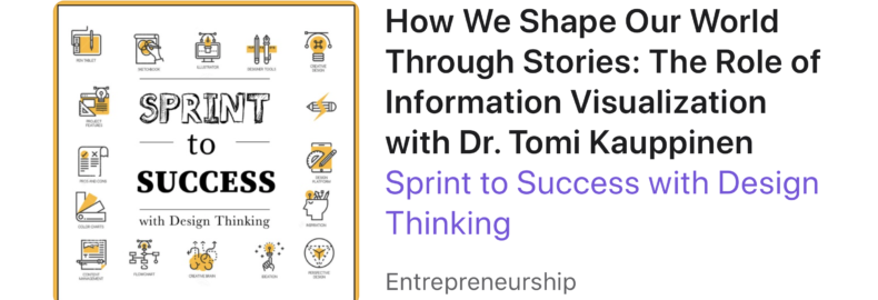 Sprint to Success podcast visited by Tomi Kauppinen: “How We Shape Our World Through Stories: The Role of Information Visualization “