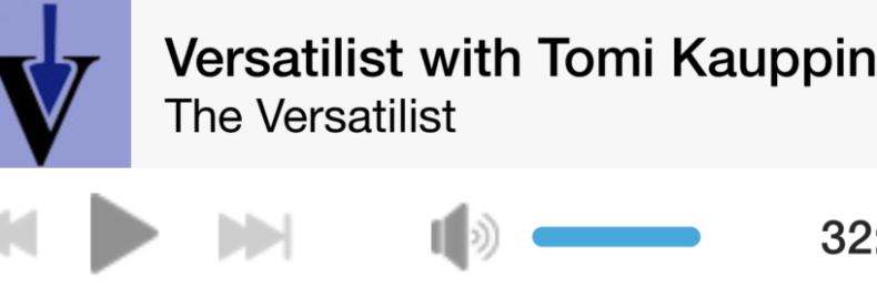 A screenshot of the Versatilist podcast episode in SoundCloud.