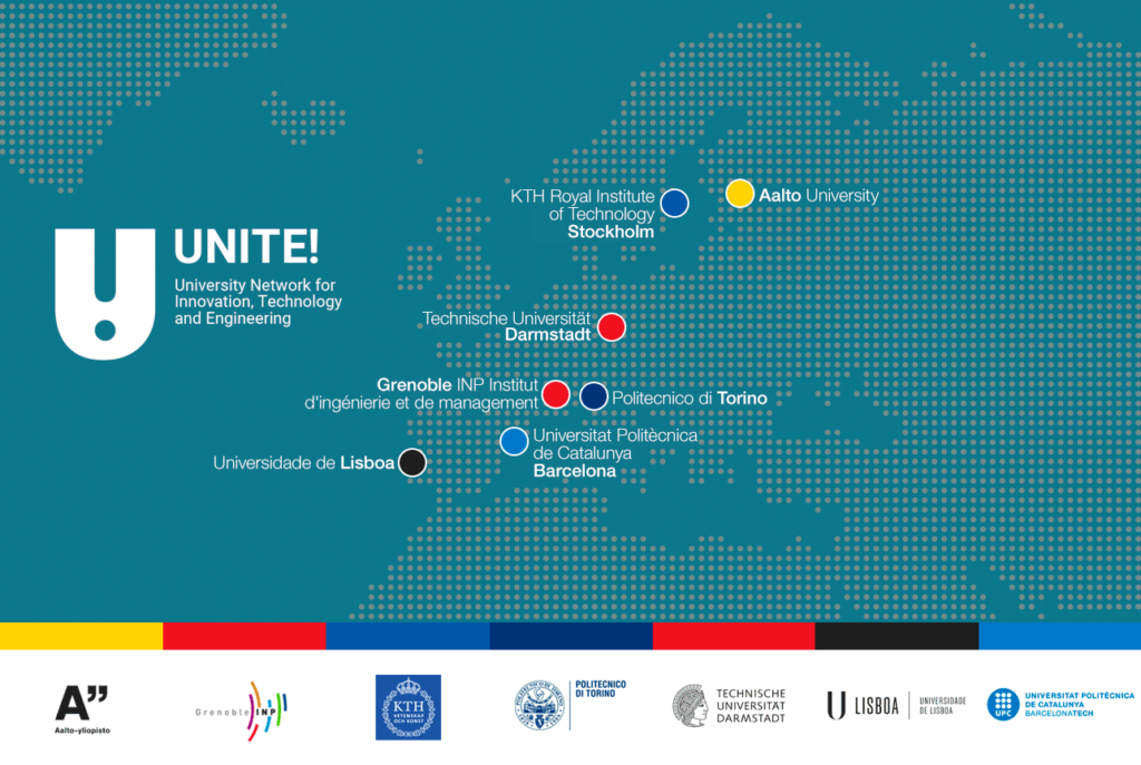 Map of UNITE partner locations
